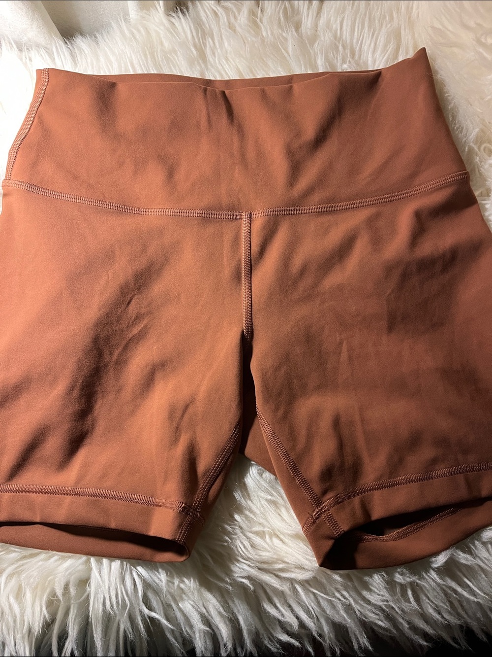lululemon athletica High-Rise Bike Shorts in Rust